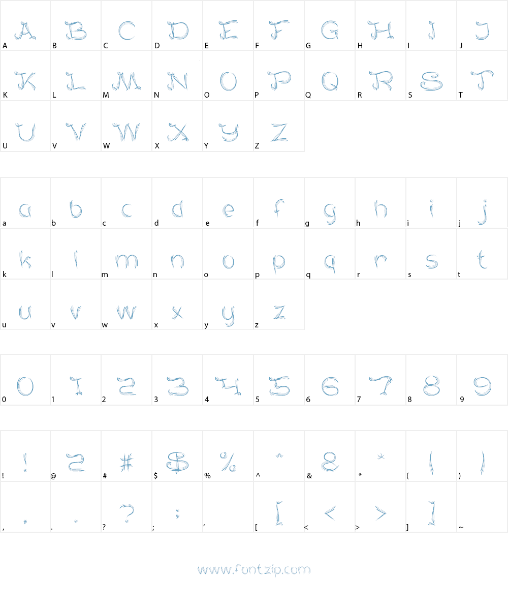 SERAT KAYU Font Character